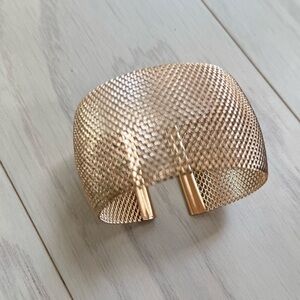 Rose Gold Mesh Cuff Bracelet